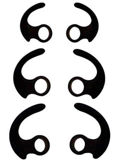 Rayker Earhooks Compatible with Sony inEar Earbuds AntiSlip AntiLost Silicone Sport Earhooks in Ear Canal SML Sizes Compatible with MDRXB50AP XBA SP etc Black