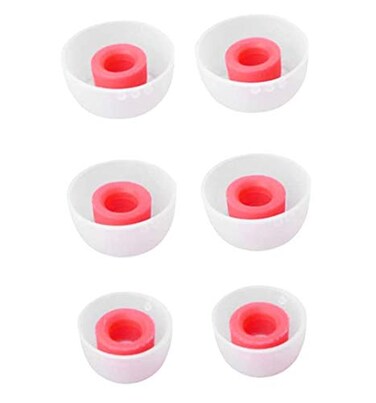 Rayker Replacement Soft Silicone Ear Tips Compatible with Jabra Elite 65tActive 65t 3 Pairs SML White