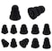 Rayker Three Flange NoiseIsolation Eartips Soft Silicone Earbud Tips with 38mm Connector Hole Fit Most inEar HeadphoneTriple SML Sizes Black