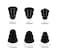 Rayker Three Flange NoiseIsolation Eartips Soft Silicone Earbud Tips with 38mm Connector Hole Fit Most inEar HeadphoneTriple SML Sizes Black