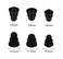 Rayker Three Flange NoiseIsolation Eartips Soft Silicone Earbud Tips with 38mm Connector Hole Fit Most inEar HeadphoneTriple SML Sizes Black