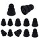 Rayker Three Flange NoiseIsolation Eartips Soft Silicone Earbud Tips with 38mm Connector Hole Fit Most inEar HeadphoneTriple SML Sizes Black