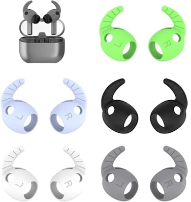 Rqker Ear Hooks Compatible with Galaxy Buds 3 Pro SMR630N 5 Pairs Silicone Anti Slip Replacement Earbuds Hooks Earhooks Compatible with Galaxy Buds 3 Pro SMR630N 5 Pairs 5 Colors