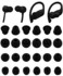 Rqker Ear Tips Compatible with Beats Flex Powerbeats Pro BeatsX SMLD Sizes 12 Pairs Soft Silicone Ear Tips Eartips Earbuds Tips Compatible with Beats Flex BeatsX Powerbeats Pro 24 Black