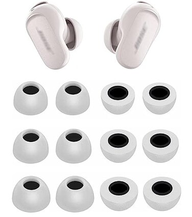 Rqker Foam Eartips Compatible with Bose QuietComfort Earbuds II 6 Pairs SML Sizes Soft Memory Foam Ear Tips