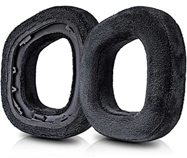 Sixsop HS80 Earpads Compatible with HS80 RGB Wireless Headset Black Velour Memory Foam Ear Cushions