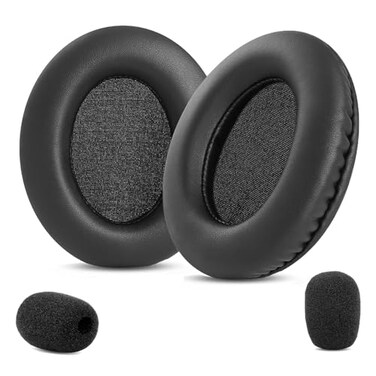TaiZiChangQin LX3000 Ear Pads Replacement Compatible with Microsoft Lifechat LX3000 LX3000 LX 3000 Headphones Earpads Ear Cushions Mic Foam Kit Black