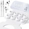 Vsagier 4 Pairs Replacement Ear Tips for AirPods Pro for AirPods Pro 2 with Noise Reduction Hole NonSlip Soft Silicone Ear Tips Replacement Buds 3 in 1 Cleaner Kit for USBC Charging CaseXSSML