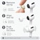 Vsagier 4 Pairs Replacement Ear Tips for AirPods Pro for AirPods Pro 2 with Noise Reduction Hole NonSlip Soft Silicone Ear Tips Replacement Buds 3 in 1 Cleaner Kit for USBC Charging CaseXSSML