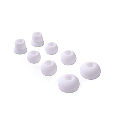 JustEarbuds White Replacement Earbud Tips for Beats Powerbeats3 Wireless Stereo Headphones Small Medium Large and Double Flange White