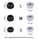WKYMY Replacement Ear Tips Compatible with Samsung Galaxy Buds Pro Silicone Rubber Flexible Earbuds Wing Tips S M L 6 Pairs BlackPurple