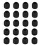 Zotech 20 Pcs Silicone Replacement Ear Buds Tips Black Small