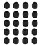 Zotech 20 Pcs Silicone Replacement Ear Buds Tips Black Small