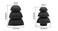 Zotech 20 Pcs Triple Flange Ear Tips Silicone Replacement Ear Buds Tips Black