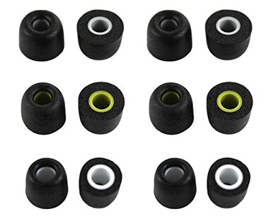 Zotech 6 Pair Memory Foam Replacement Earbuds Ear Tips for JayBird BlueBuds X X2 X3 Sport Headphones SML