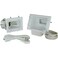 DATA COMM 506623WHKIT Flat Panel TV Cable Organizer Kit with Duplex Power Solution White
