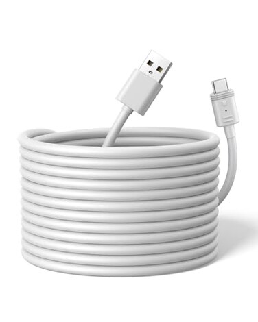 eufy Security 15ft45m USBA to USBC Power Cable Compatible with eufyCam S3 Pro and SoloCam E30 Continuous Power and 247 Security