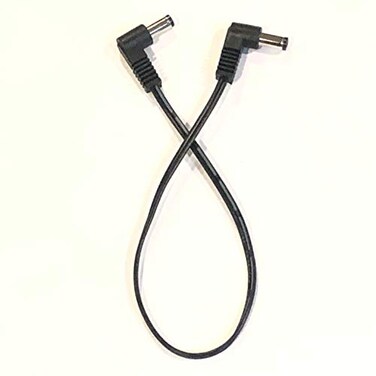 Keen Eye 1 Foot Right Angle DC Power 55mm x 21mm Patch Cable Flat Wire Male Male