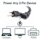 C2G 03131 14 AWG Universal Replacement Power Cord With 3 Pin Connector 6 Feet 182 Meters Black