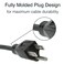 C2G 03131 14 AWG Universal Replacement Power Cord With 3 Pin Connector 6 Feet 182 Meters Black