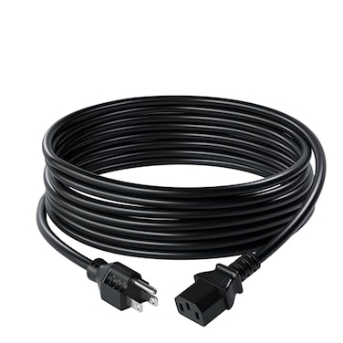 C2G 10FT Replacement AC Power Cord Shielded Power Cable for Electronics TV Computer Printer Radio Monitor Samsung Dell Vizio LG Asus Laptop and More 03134