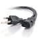 C2G Legrand Universal Replacement Power Cord 18 AWG Computer Power Cord 3 Pin Power Cord 12 Feet Black Power Extension Cord 12 ft Computer Power Cord 1 Count 53406