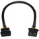 CRJ Electronics CRJ 4Pin Peripheral Molex Extension Cable 12inch 30cm Black Sleeved Extend 4Pin Peripheral Molex Power for Computer ATX Power Supplies