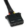 CRJ Electronics CRJ 4Pin Peripheral Molex Extension Cable 12inch 30cm Black Sleeved Extend 4Pin Peripheral Molex Power for Computer ATX Power Supplies