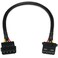 CRJ Electronics CRJ 4Pin Peripheral Molex Extension Cable 12inch 30cm Black Sleeved Extend 4Pin Peripheral Molex Power for Computer ATX Power Supplies