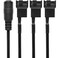 CRJ Electronics CRJ DC Plug to 3 PC Fan Power Adapter Cable 15inch 38cm Power Three 3Pin 4Pin Computer Cooling Fans with a DC Power Supply
