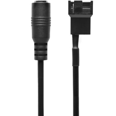 CRJ Electronics CRJ DC Plug to PC Fan Power Adapter Cable 6inch 15cm Power 3Pin and 4Pin Computer Cooling Fans with a DC Power Supply