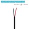Fancasee DC Power Pigtail Cable 2Pack 55mm x 21mm 90 Degree Right Angle DC Barrel Male Plug Jack Connector to Bare Wire Power Supply Adapter Repair Cord for CCTV Surveillance Security Camera LED Strip