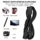 Eonvic IEC 320 C14 Male Plug to 2XC13 Female Socket Splitter Power Cable 1ft
