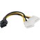 GGZZ 8 Pin PCI Express to Dual 4 Pin Molex Graphics Card Power Cable 2 x Molex 4 Pin to 8Pin PCI Express Video Card Pcie ATX PSU Power Converter Cable 1Pack18CM