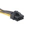 GGZZ 8 Pin PCI Express to Dual 4 Pin Molex Graphics Card Power Cable 2 x Molex 4 Pin to 8Pin PCI Express Video Card Pcie ATX PSU Power Converter Cable 1Pack18CM