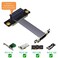 HLT High Quality PCIe PCI Express 36PIN 1X Extension CableDual Vertical 90 Degrees Direction