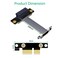 HLT High Quality PCIe PCI Express 36PIN 1X Extension CableDual Vertical 90 Degrees Direction