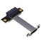 HLT High Quality PCIe PCI Express 36PIN 1X Extension CableDual Vertical 90 Degrees Direction