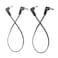 Keen Eye 2 Pack 1 ft Right Angle DC Power 55mm x 21mm Male Male Flat Cable for Musical Instrument Pedals