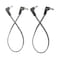 Keen Eye 2 Pack 1 ft Right Angle DC Power 55mm x 21mm Male Male Flat Cable for Musical Instrument Pedals