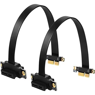 Photect 2 Pack 30 Pcie Pci Riser Cable Extension Cable Pcie Riser PciExpress 36pin 90 Degree with Gold Plated Connector 20 cm