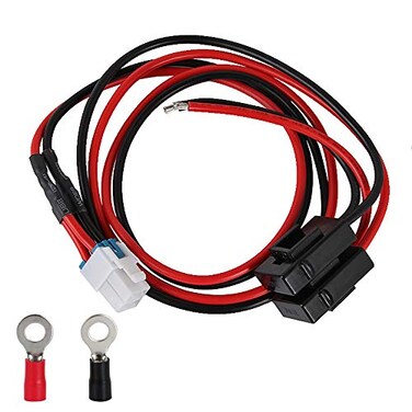 TengKo 1M 4Pin 12 AWG 12V 3A DC Power Supply Cable Short Wave Power Supply Cord Cable Adapter Fuse wire for Yaesu FT450D FT891 FT991 Kenwood TS480SAT TS590SG TS890s Icom IC7000 IC7100 IC7610