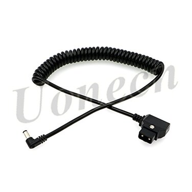 Uonecn Dtap to Right Angle DC Power Cable 12V 21mm for KiPRO LCD Monitors Lectrosonic Lowel Blender LED PowerTapLectro Devices Right Angle DC Coiled Cable