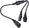 YCYUYUFUNS IEC Y Splitter Cable C14 to 2 x C13 Kettle Lead Splitter C14 Extension Power Cord for Computer TV PC Monitor