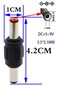 zdyCGTime 21mm X 55mm DC Power Adapter DC Power 55mm x 21mm Male to Male Coupler for CCTV Camera 2pack