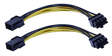 zdyCGTime 2Pack 6Pin PCIe to 8 Pin PCIe Adapter Power Cable8 Inchs