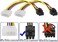 zdyCGTime 4Pin Molex Male to 6Pin PCIE Male Graphics Card Power Cord AdapterMolex to 6Pin4pin Molex to 6pin PCIE Express Cable Graphics Adapter Conversion Cable17cm2Pack