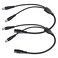 ANLINK 2PCS 1 to 2 Way DC Power Splitter Cable 1 Female to 2 Male Connector DC Plug 55mm x 21mm 2Way Power Splitter Cable Y Adapter for LED Strip Light Router CCTV Security Camera and More