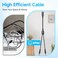 ANLINK 2PCS 1 to 2 Way DC Power Splitter Cable 1 Female to 2 Male Connector DC Plug 55mm x 21mm 2Way Power Splitter Cable Y Adapter for LED Strip Light Router CCTV Security Camera and More