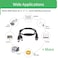 Security-01 Security01 DC Power Splitter Cable 55mm x 21mm12V24V DC Power Splitter Cord 1 Female to 2 Male for CCTV Cameras LED Light Strip and More 2 Pack Black